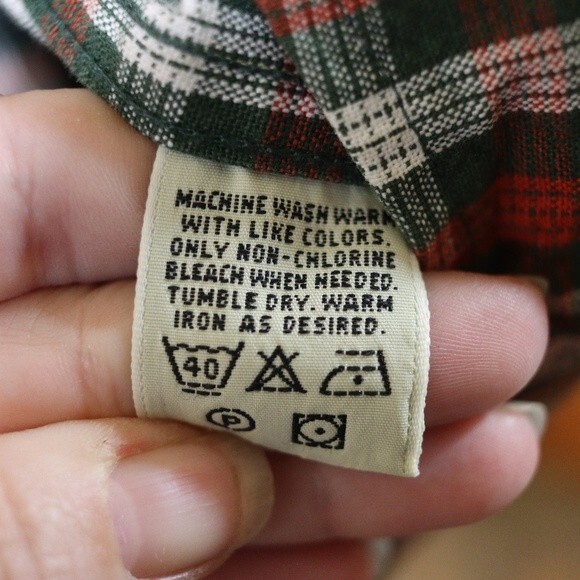 Eddie Bauer Mens Christmas Plaid Red & Green 100% Cotton Button Up Shirt XXL - Picture 13 of 13